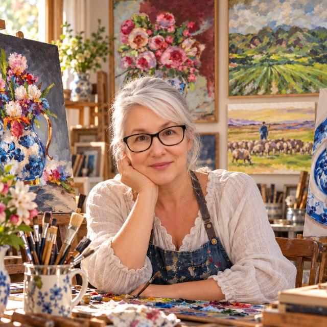 Desireé Wattrus in her studio